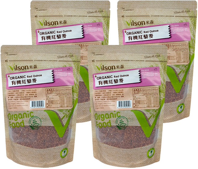 Vilson 米森 有機紅藜麥, 200g, 4包