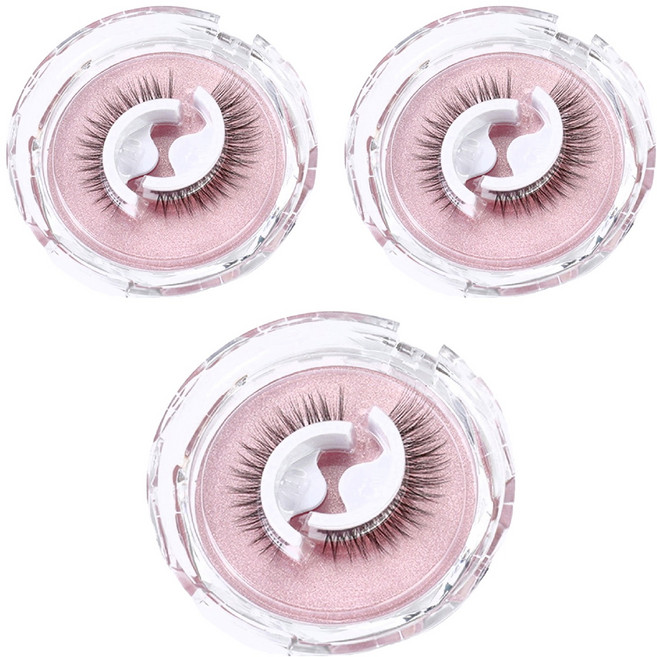 自黏假睫毛 3對, 眼尾加長款, 1組