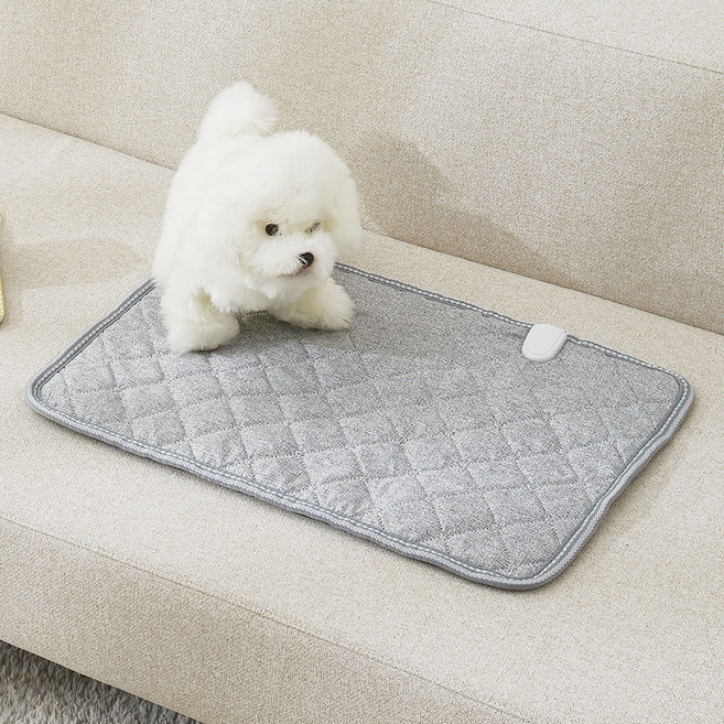 눕자 강아지 고양이 카본 탄소 전기방석 HN-1002, 라이트그레이, 중형(40 x 60 cm)