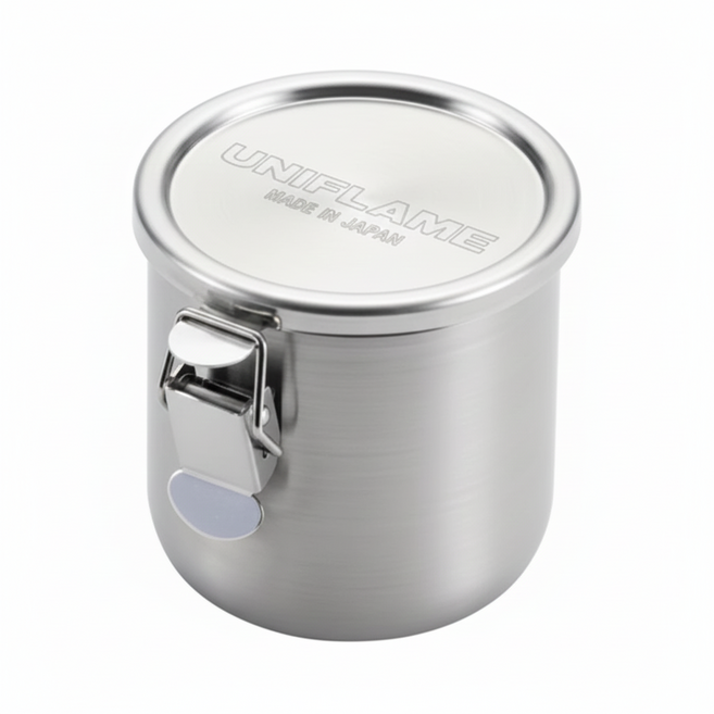 UNIFLAME 不鏽鋼密封罐 約 φ60x65mm 容量約 160ml, 銀色, 1個