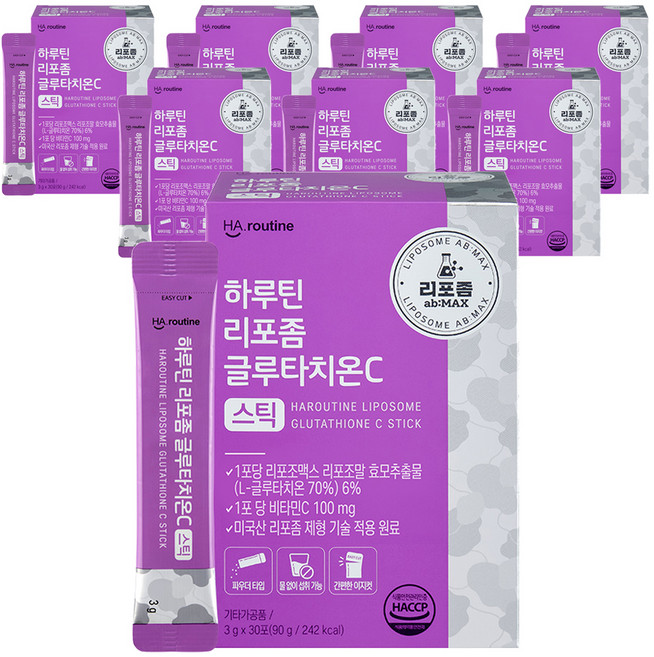 하루틴 리포좀 글루타치온C 스틱 30p, 90g, 8개