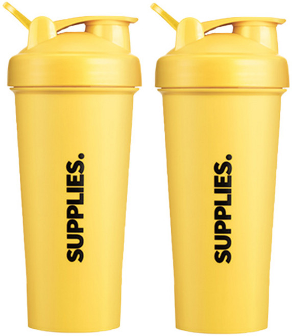 서플라이스 쉐이커 보틀, 옐로우, 700ml, 2개