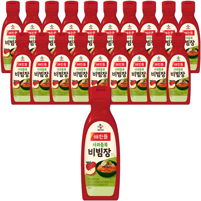 해찬들 사과듬뿍 비빔장, 470g, 20개