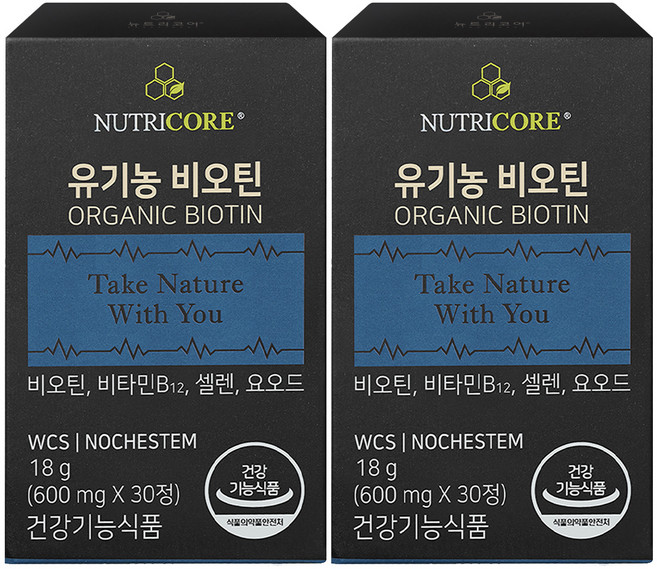 NUTRICORE 生物素錠, 30顆, 2罐