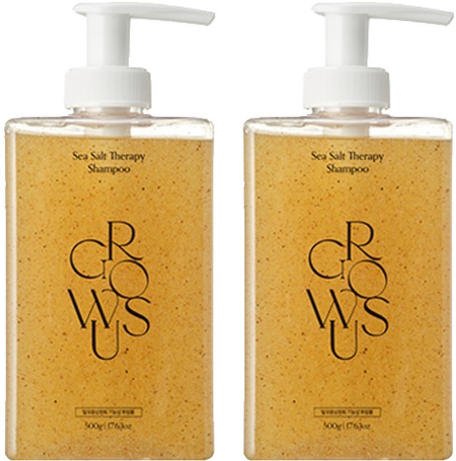 그로우어스 씨솔트 테라피 샴푸, 500g, 2개