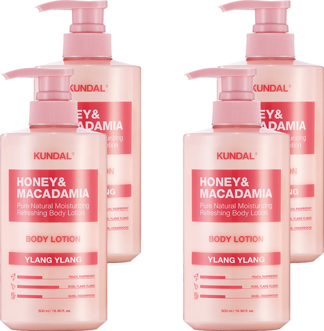 쿤달 퓨어 바디로션 일랑일랑향, 500ml, 4개