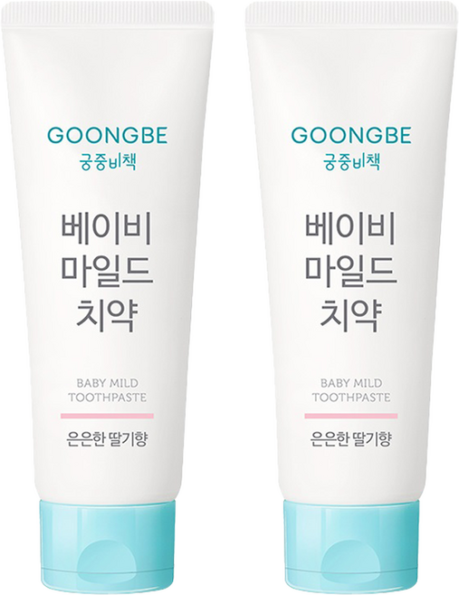 궁중비책 베이비 무불소 치약 은은한 딸기향, 80g, 2개