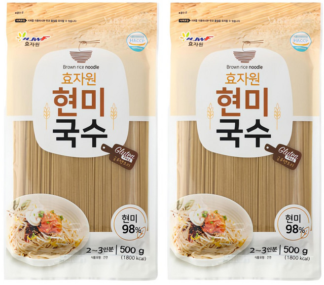 효자원 현미국수, 500g, 2개