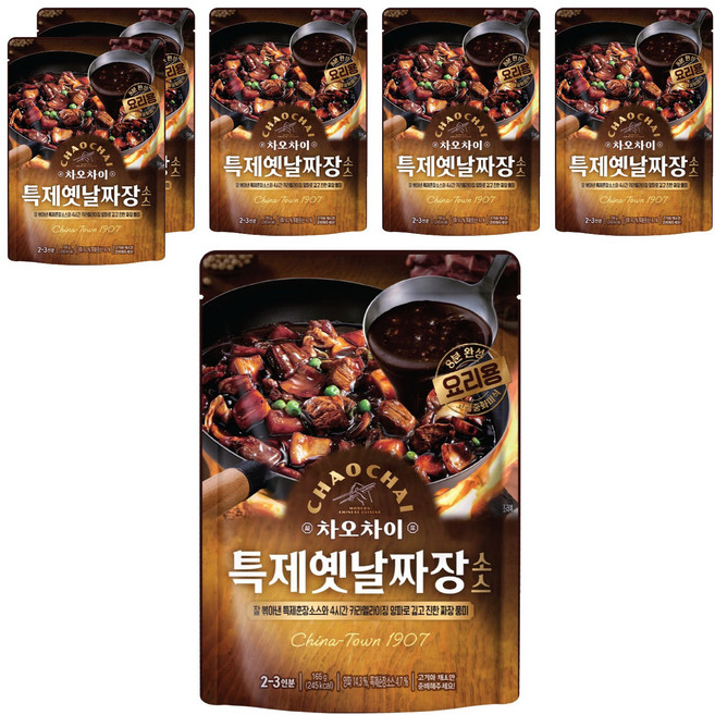 차오차이 특제옛날짜장 소스, 165g, 6개