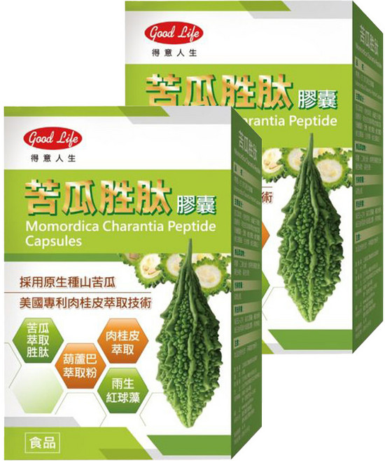 good Life 得意人生 苦瓜胜肽膠囊, 60顆, 2盒