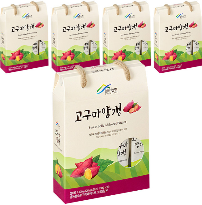 밀양한천 고구마양갱, 400g, 5개
