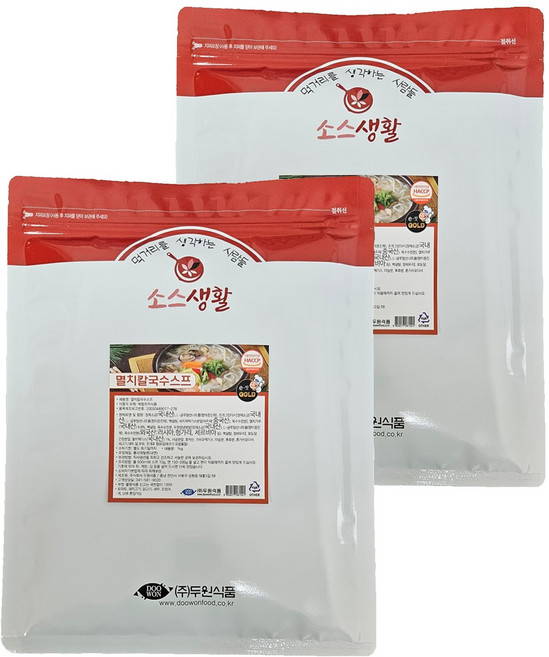 소스생활 멸치칼국수 스프, 1kg, 2개