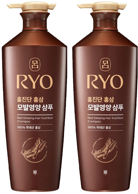 려 홍진단 홍삼 모발영양 샴푸 화이트플로럴향, 820ml, 2개