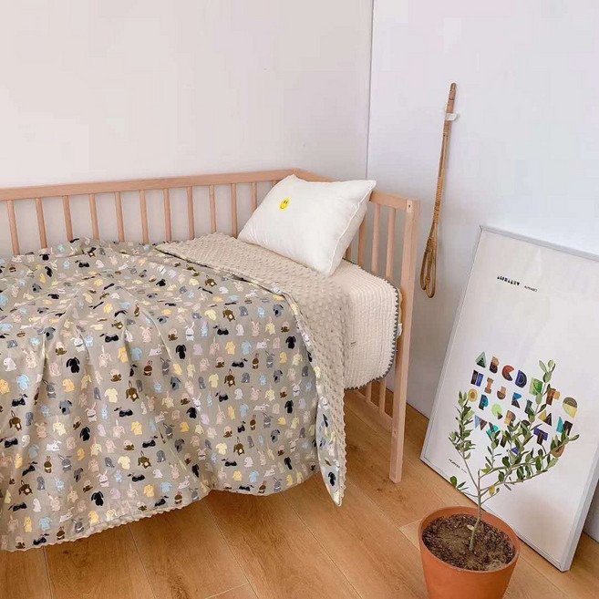 bebehome 柔軟親膚顆粒安撫毯 親子荳荳被 四季款, 可愛小兔