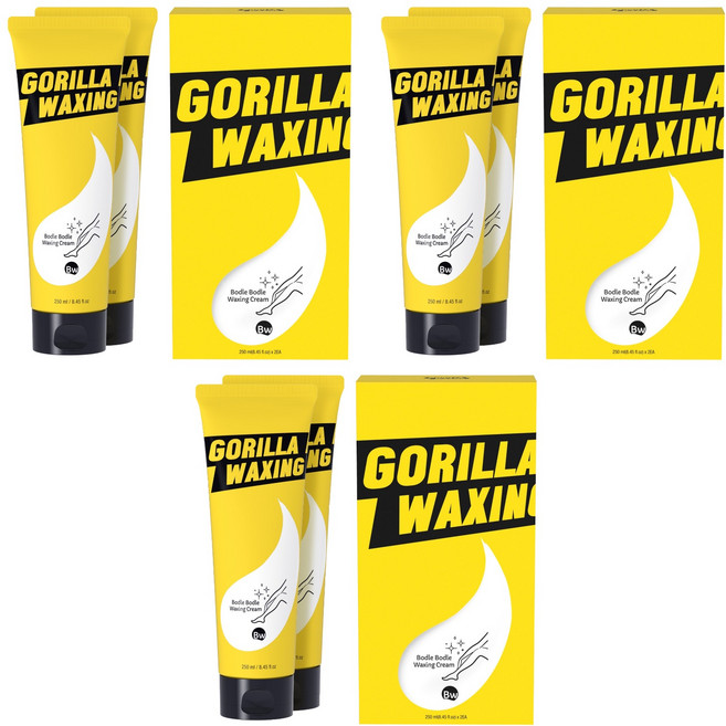 고릴라왁싱 보들보들 왁싱크림 모든부위용, 250ml, 6개