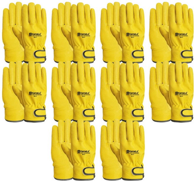 카멜로 알곤 장갑 양손 세트 890-LY, 황색, 10개