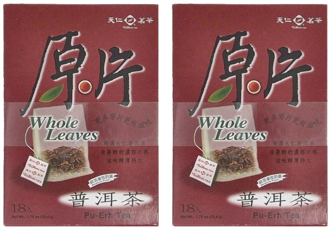 天仁茗茶 原片普洱茶, 2.8g, 18包, 2盒
