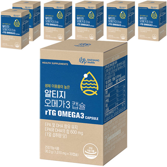 대상웰라이프 알티지 오메가3, 30정, 7개