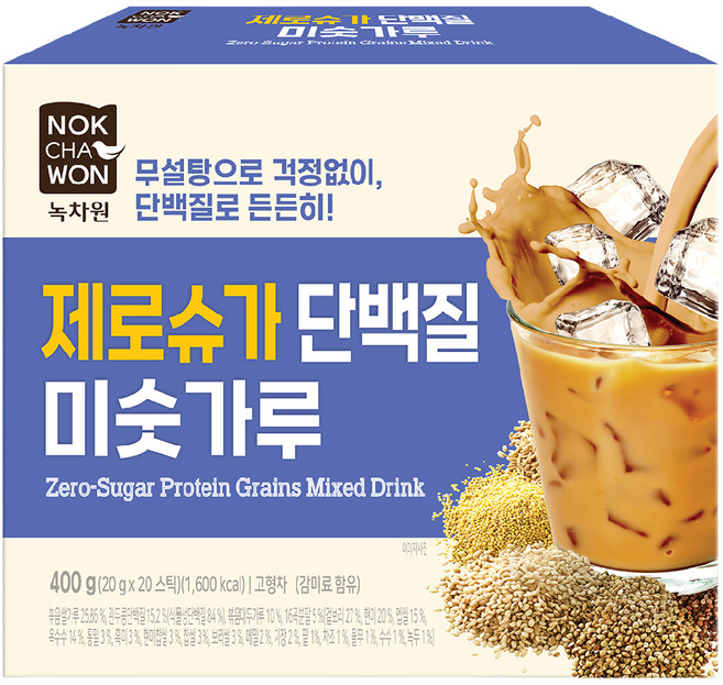 녹차원 제로슈가 단백질 미숫가루, 400g, 1개