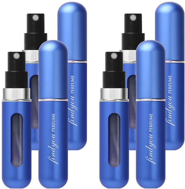 파인듀 향수 공병 5ml, 블루 무광, 4개