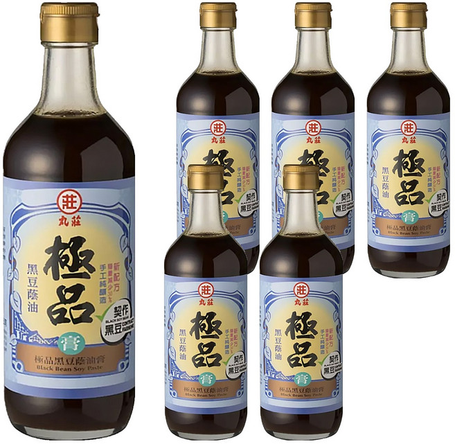 丸莊醬油 黑豆蔭油膏 手工純釀造, 550g, 6瓶