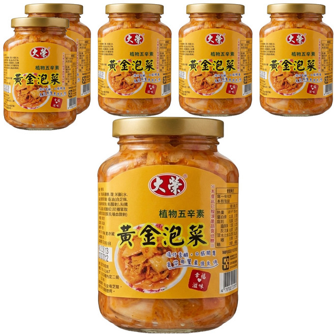 大榮 黃金泡菜, 360g, 6罐