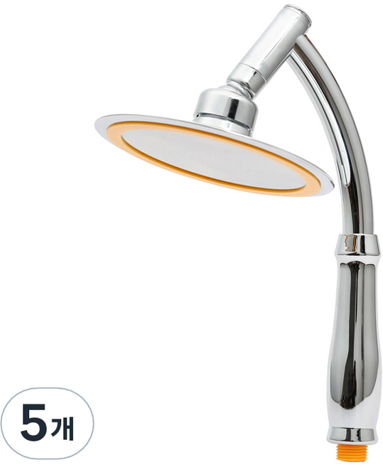 제이스홈 고압절수 빅사이즈 샤워기 헤드 JSH011, 5개, 실버