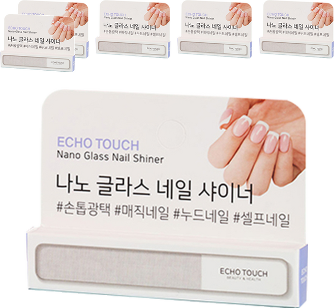 에코터치 나노 글라스 네일 샤이너, 6개
