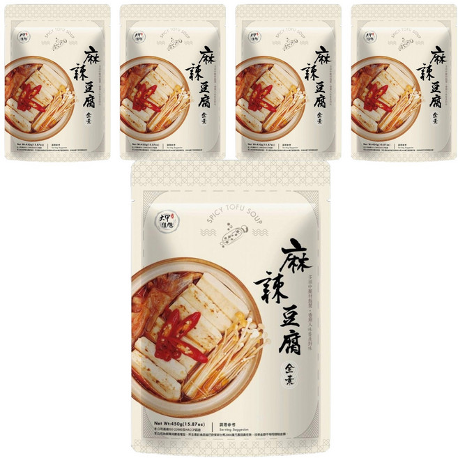 大甲佳旭 麻辣豆腐 全素, 450g, 5包