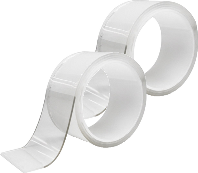 편스토어 미끄럼방지 겔타입 자이언트 양면테이프 50mm x 1m, 투명, 2개