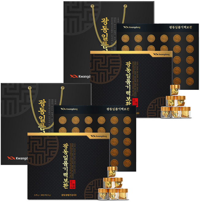 광동 일품기력보환 30환 + 쇼핑백 세트, 112.5g, 2개