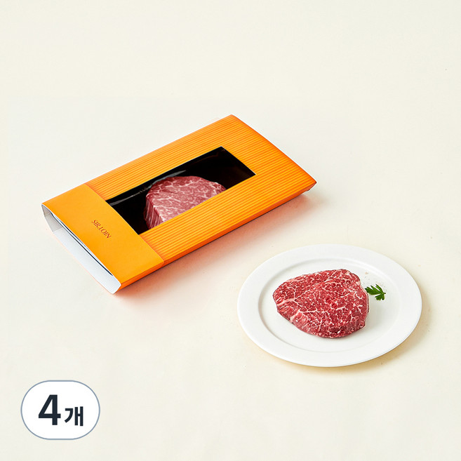 설로인 한우 1++(8)등급 안심 샤토브리앙 (냉장), 150g, 4개