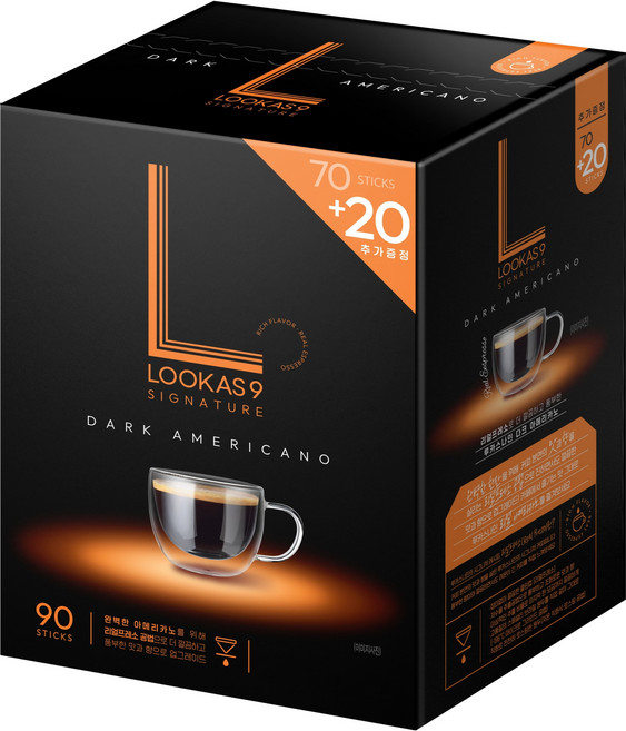루카스나인 시그니처 다크 원두커피스틱, 2.1g, 90개입, 1개