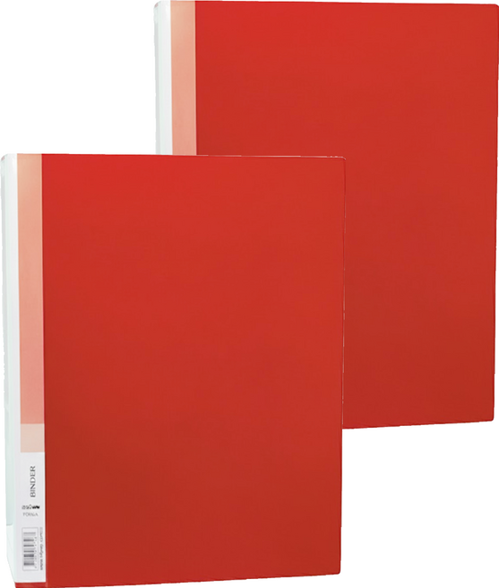 HFPWP 超聯捷 1吋 2孔夾圓型檔案夾 TC532A-RD, 紅色, 1組