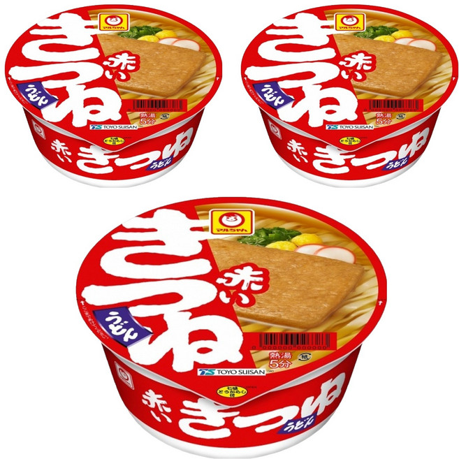 Maruchan Aka Midori 烏龍麵碗麵 豆皮風味, 96g, 3入