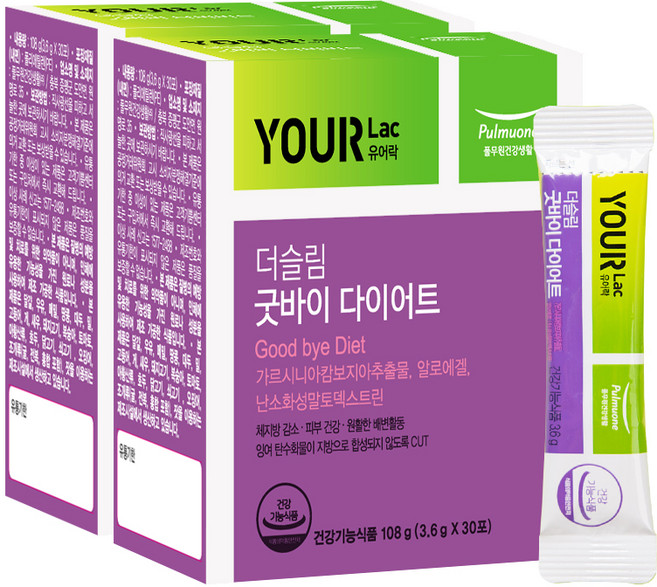 유어락 더슬림 굿바이 다이어트, 108g, 2개