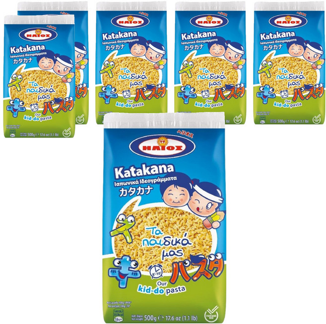 HELIOS Pasta 片假名造型義大利麵, 6包, 500g