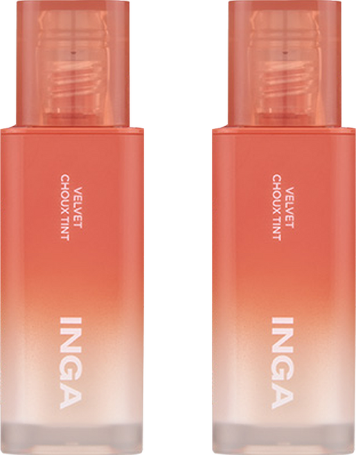 INGA Cosmetics 絲絨泡芙唇釉, 4.5g, 2個, 柑橘派