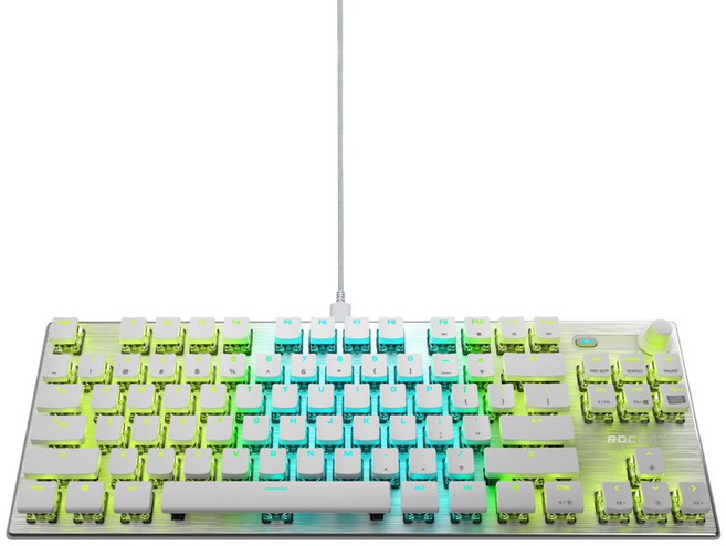 Roccat Vulcan TKL Pro 機械式電競鍵盤, 白色, ROC-12-642, 紅軸
