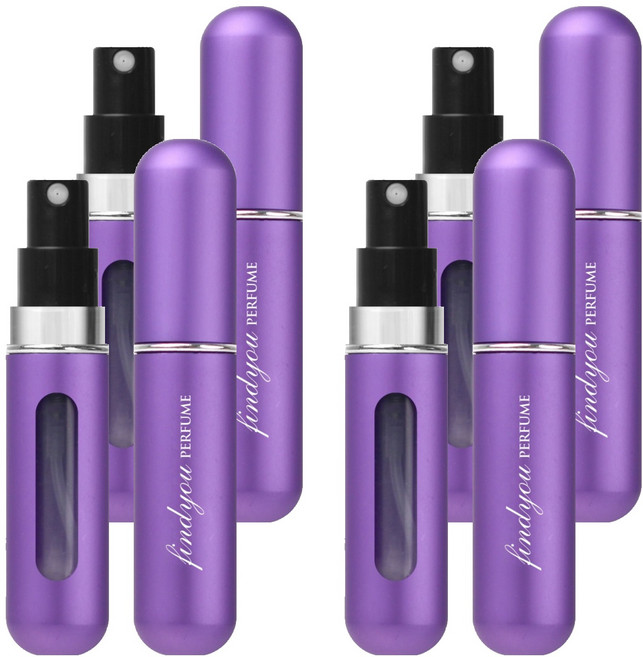 파인듀 향수 공병 5ml, 퍼플 무광, 4개