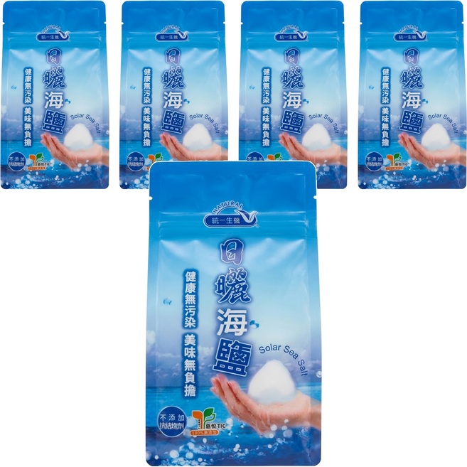 統一生機 海鹽, 450g, 5包