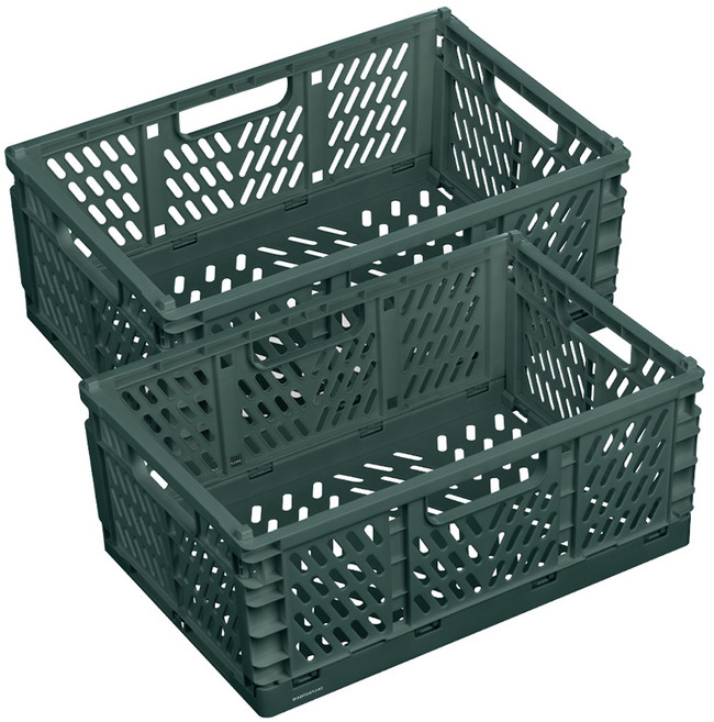 일상공감 수납착 정리함, 그린, 대형(43 x 29 x 16.7 cm), 2개