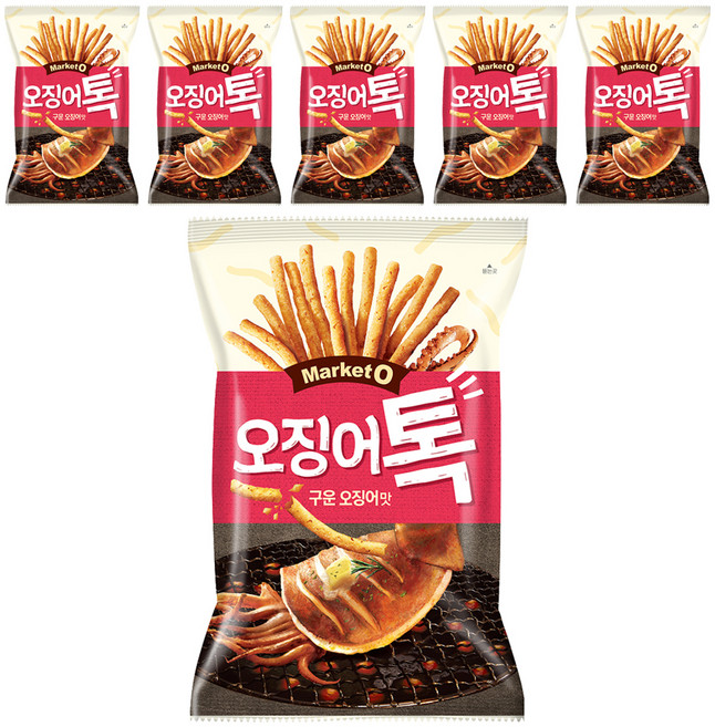 Market O Market O香烤魷魚薯條餅乾, 136g, 6包