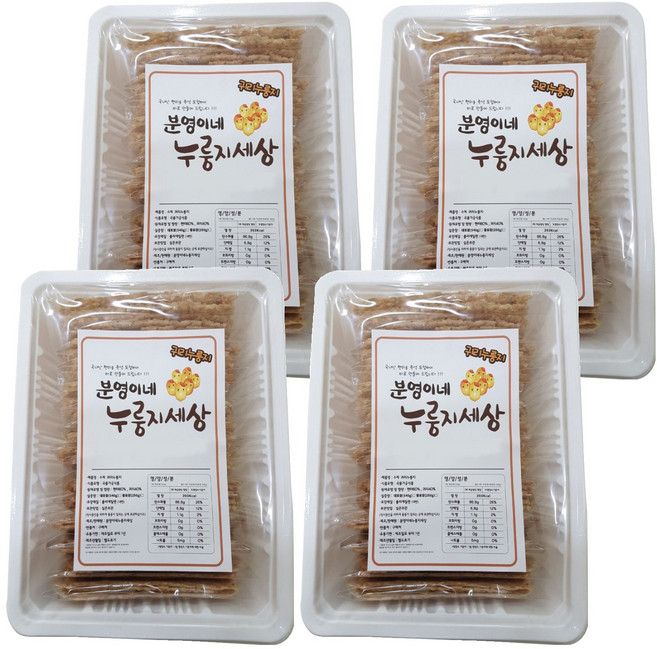 분영이네 누룽지세상 귀리누룽지, 250g, 4개