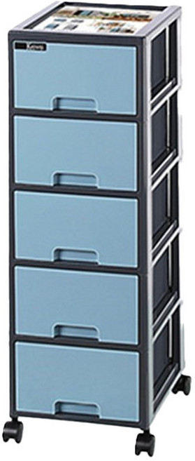 KEYWAY 聯府 維基 A4深型五層櫃 附輪 DA850-1, 5層, 藍色, 1個