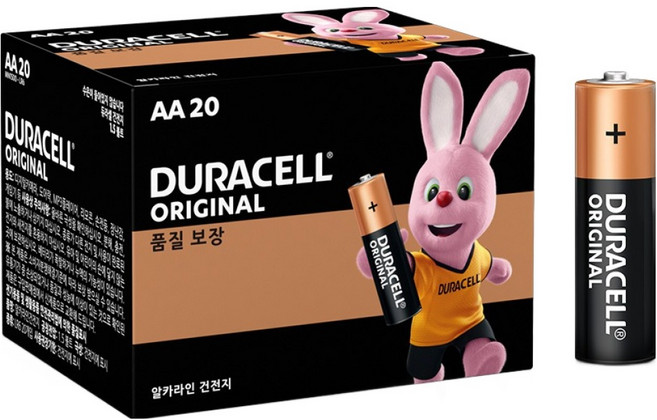 듀라셀 오리지널 AA 건전지, 20개입, 1개
