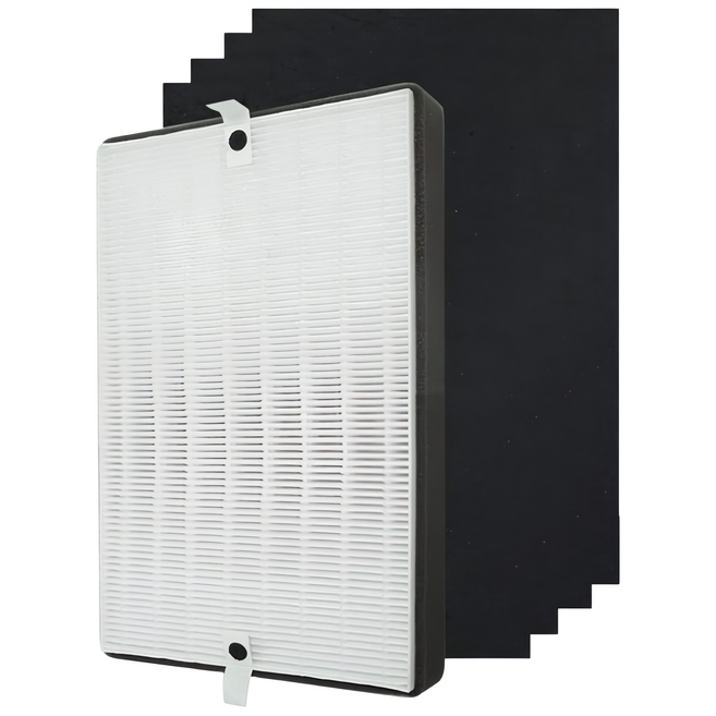 PUREBURG 淨博 高效HEPA濾網 + 前置活性碳濾綿 4個 3M 倍淨型空氣清淨機 FA-U120/FA-U150適用, 1套, 3M-U12-01