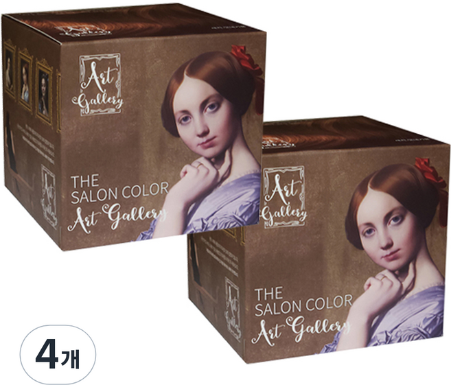 아트갤러리 더 살롱 컬러 염색제, 아트밀크브라운, 4개