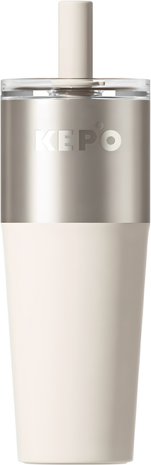 KEPO T型吸管杯 316L不銹鋼內膽 KC014, 白色, 1個, 700ml