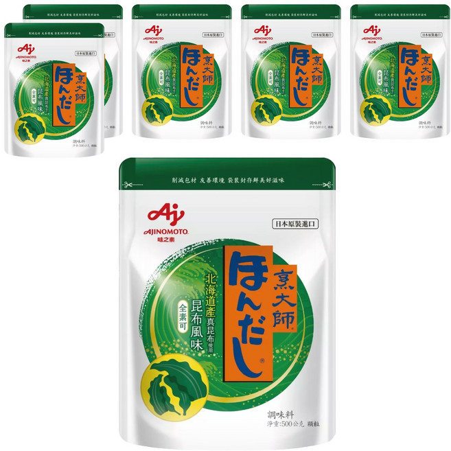 HONDASHI 烹大師 味之素 昆布風味調味料, 6包, 500g